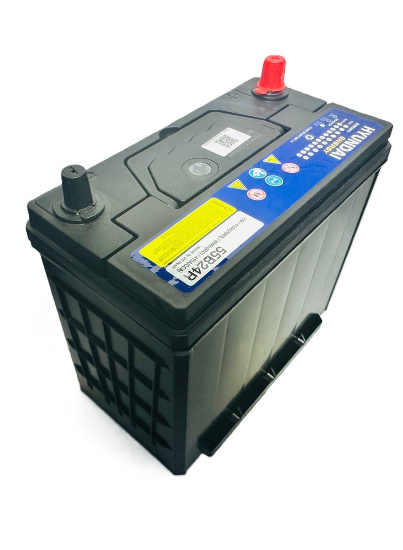 HYUNDAI Car Battery 12V 45AH 55B24R-MF (TRAPPED TERMINAL,R-Layout) - Image 3