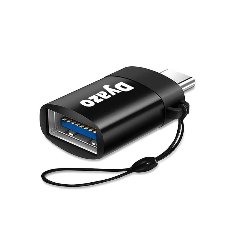 Dyazo USB Type C Male 3.1 to Female OTG Adapter Compatible for MacBook Air/Pro 2020 2019 2018, Samsung Galaxy S20 / Plus Ultra Note S910 S8 & All Type C Enable Devices (Black) - Image 1