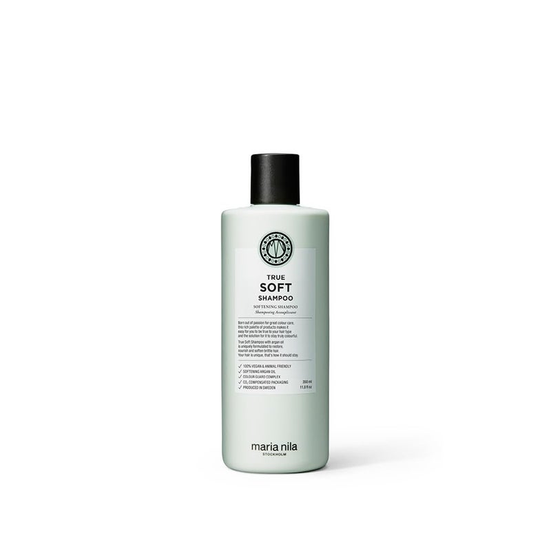 Maria Nila True Soft Shampoo 350 ml - For Dry Hair that Moisturizes and Strengthens Hair Structure and Strains. 100% Vegan. Sulfate-free and Paraben-free. - Image 1