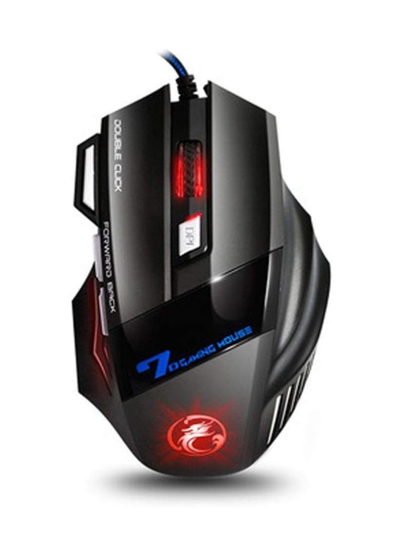 Colorful Breathing Light Gaming Gaming Mouse - Black