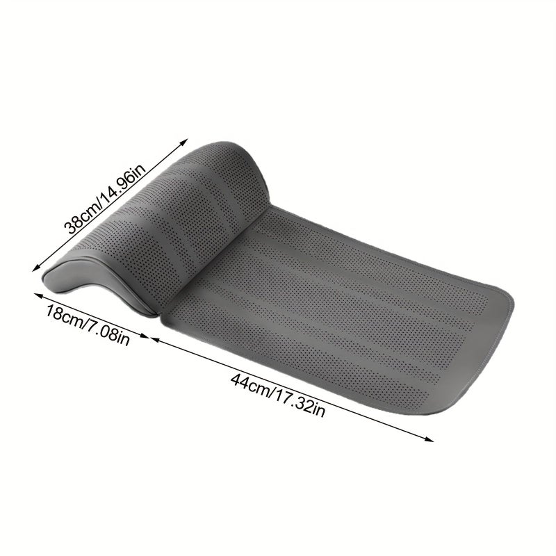 Grey Car Seat Cushion with Leg Support Ergonomic 3D Design Front Rear Use - Image 1