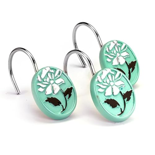 Popular Bath Shower Hooks, Avantie Collection, Aqua - Image 2
