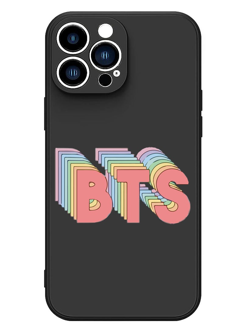 Theodor Protective Slim Fit Case Liquid Silicone Cover with Full Body Protection Anti-Scratch Shockproof Case For iPhone 14 Pro Max Black  - Burj Al arab - Image 1