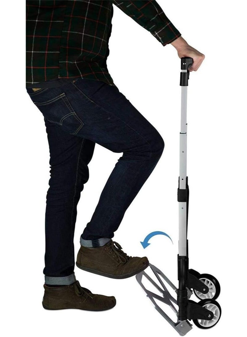Visio Folding Hand Trolley with Telescopic Handle and Rugged Wheels – Compact, Portable & Easy to Store - 75kg Capacity  - Image 5