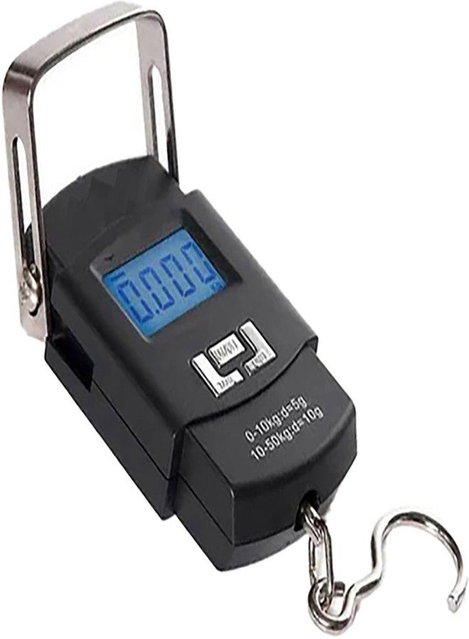 Weight Machine for Luggage, Wait Machine, Luggage Wighing Scale, Digital Weighing Scale, Bag Weighing Scale for Luggage, Electronic Portable Fishing Hook Type Digital LED Screen, 50 kg (Black) Vcx-417 - Image 1