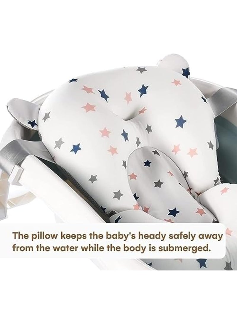 Luckam Baby Bath Pad, Adjustable Non-Slip Floating Infant Bath Support Cushion, Baby Bath Pillow for Bathtub, Bath Tub Seat Mat For New Born/Infants Bathing Support | Bath Organizers, 0-12 Months - Image 3
