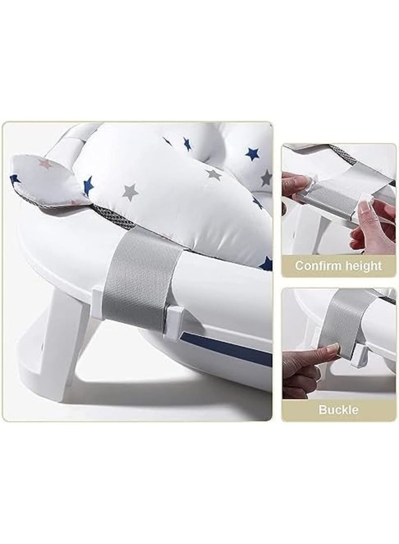 Luckam Baby Bath Pad, Adjustable Non-Slip Floating Infant Bath Support Cushion, Baby Bath Pillow for Bathtub, Bath Tub Seat Mat For New Born/Infants Bathing Support | Bath Organizers, 0-12 Months - Image 5