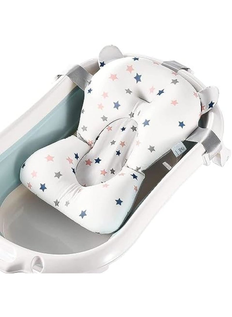 Luckam Baby Bath Pad, Adjustable Non-Slip Floating Infant Bath Support Cushion, Baby Bath Pillow for Bathtub, Bath Tub Seat Mat For New Born/Infants Bathing Support | Bath Organizers, 0-12 Months - Image 1