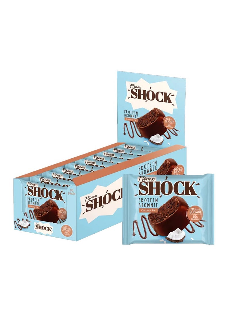 Fitness Fitness Shock Protein Brownie coconut pie box of 10 pieces  - Image 1