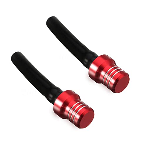 APPYU 2Pcs ATV Air Vent Hose Gas Fuel Cap Universal CNC Tank Valve Tube with Check Ball Aluminum Breather for CR125R CR250 CR250R CR450R CR480R CR500R CR80R CRF100F CRF125F CRF125 CRF50F CRF70F Red - Image 1