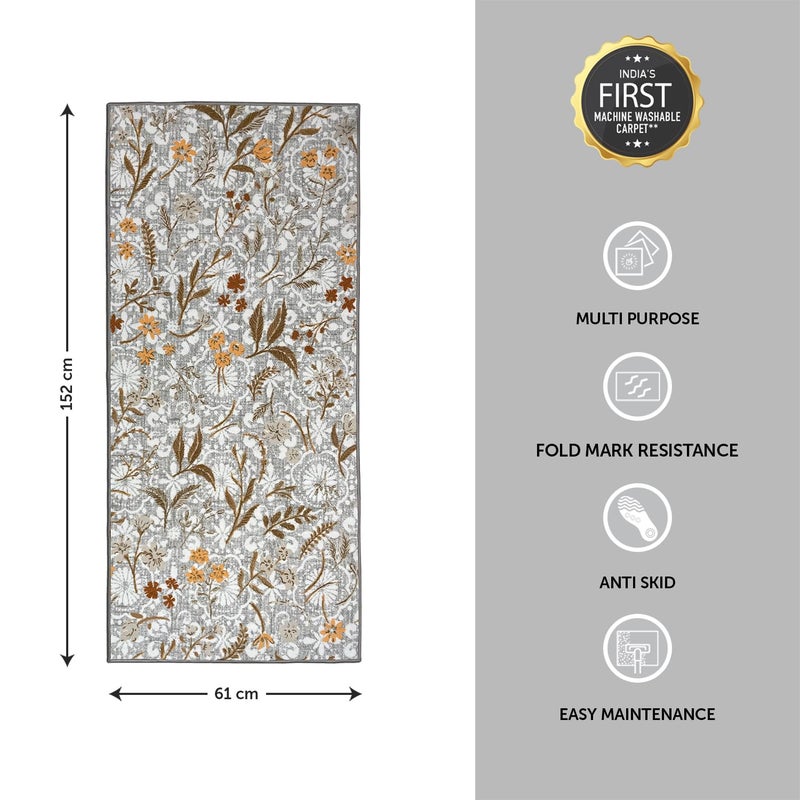 Welspun WonderFull Polyster 981 GSM Runner Indoor FloorDining Table Runner Carpet for BedroomAnti Skid Runner Beige 2 X 5 Feet - Image 2