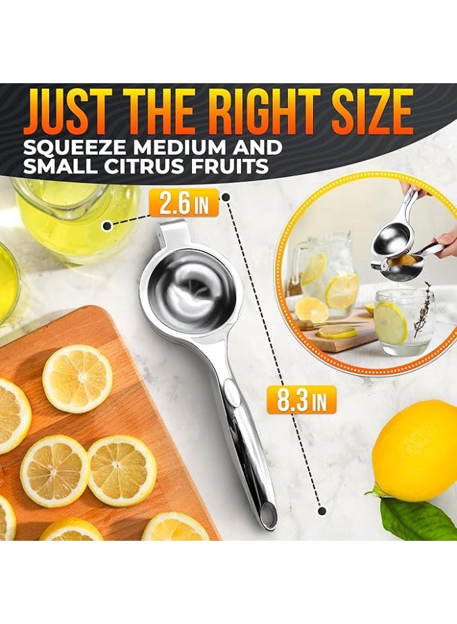LEGLO Lemon Squeezer Manual Citrus Juicer-Professional Stainless Steel Lemon Juicer with Ergonomic Handle and Threaded Groove for Fruit Juice - Image 5