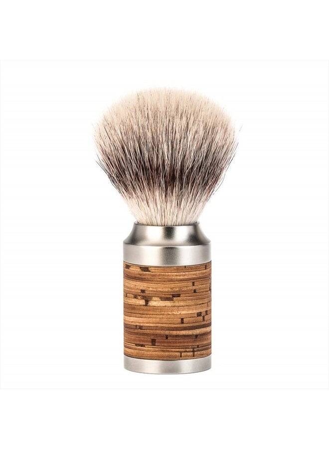 MÜHLE Rocca Stainless Steel Birch Bark Silvertip Badger Shaving Brush