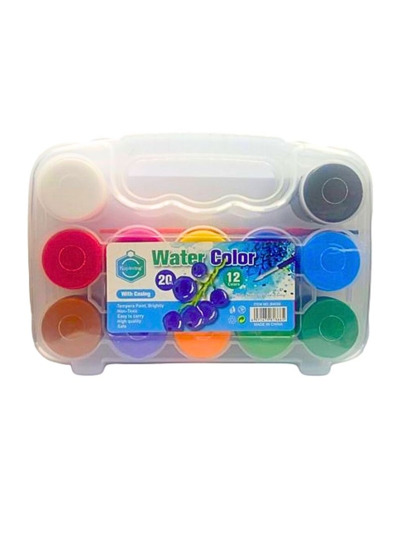 Keep Smling Watercolour Painting Set With Brush 12-Shade - Image 1