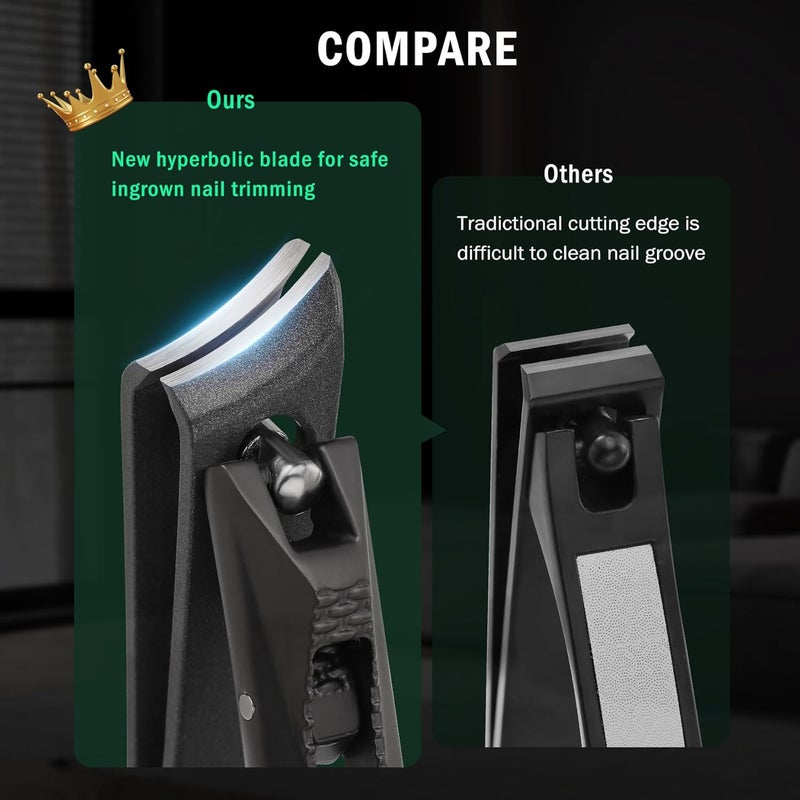 FVION Precision Nail Clippers, Toenail Pliers for Deep Thickness and Ingrown Toenails, Curved Blade Nail Cutter Made of Stainless Steel, Large Nail Clippers for Older - Image 3