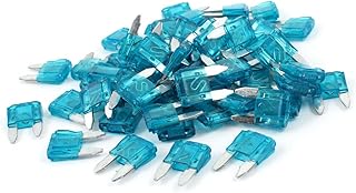 uxcell uxcell 60 Pcs 15A Automotive Car Motorcycle Mini Blue Blade Type Fuse  - Image 1