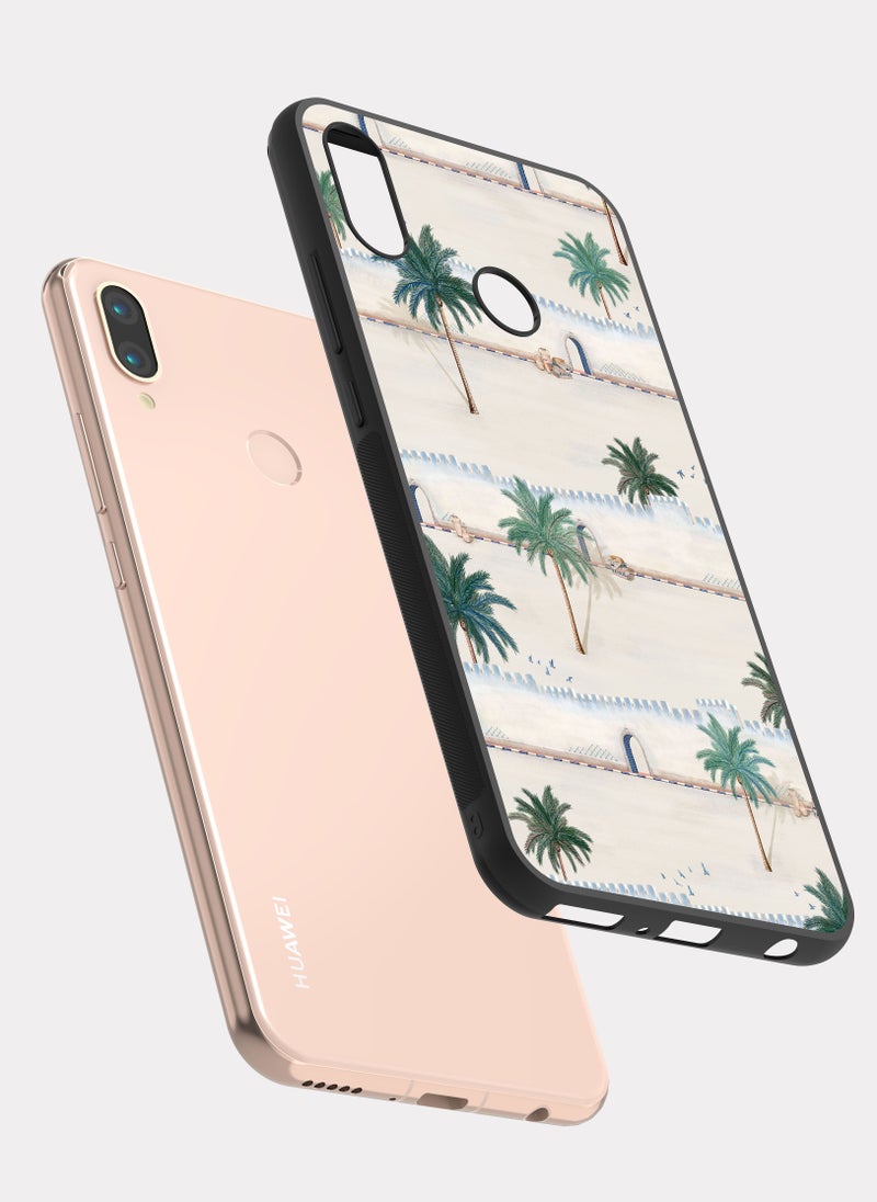 PXLAAT Huawei Nova 3e case cover Palm Tree And  Wall  - Image 2