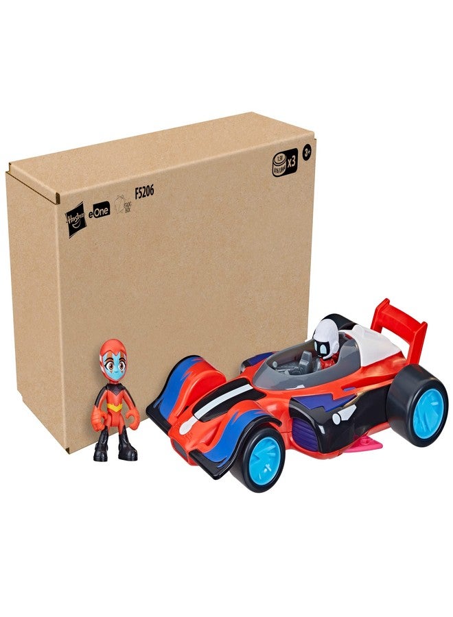 PJMASKS سيارة فلاش كروزر من PJ Masks بقوة الحيوانات، سيارة لعبة متحولة مع أضواء وأصوات وشخصية عمل، ألعاب الأبطال الخارقين، ألعاب رياض الأطفال للأطفال من عمر 3 سنوات وما فوق - Image 2