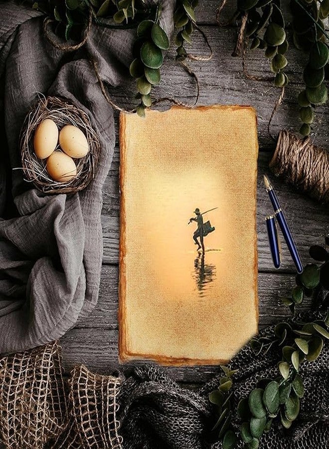 Craftezo Vintage Handmade Paper Bundle, Deckle Edge, Handmade Cotton Paper, Acid-Free, For Writing, Calligraphy, Watercolour Art (A5) - Image 5