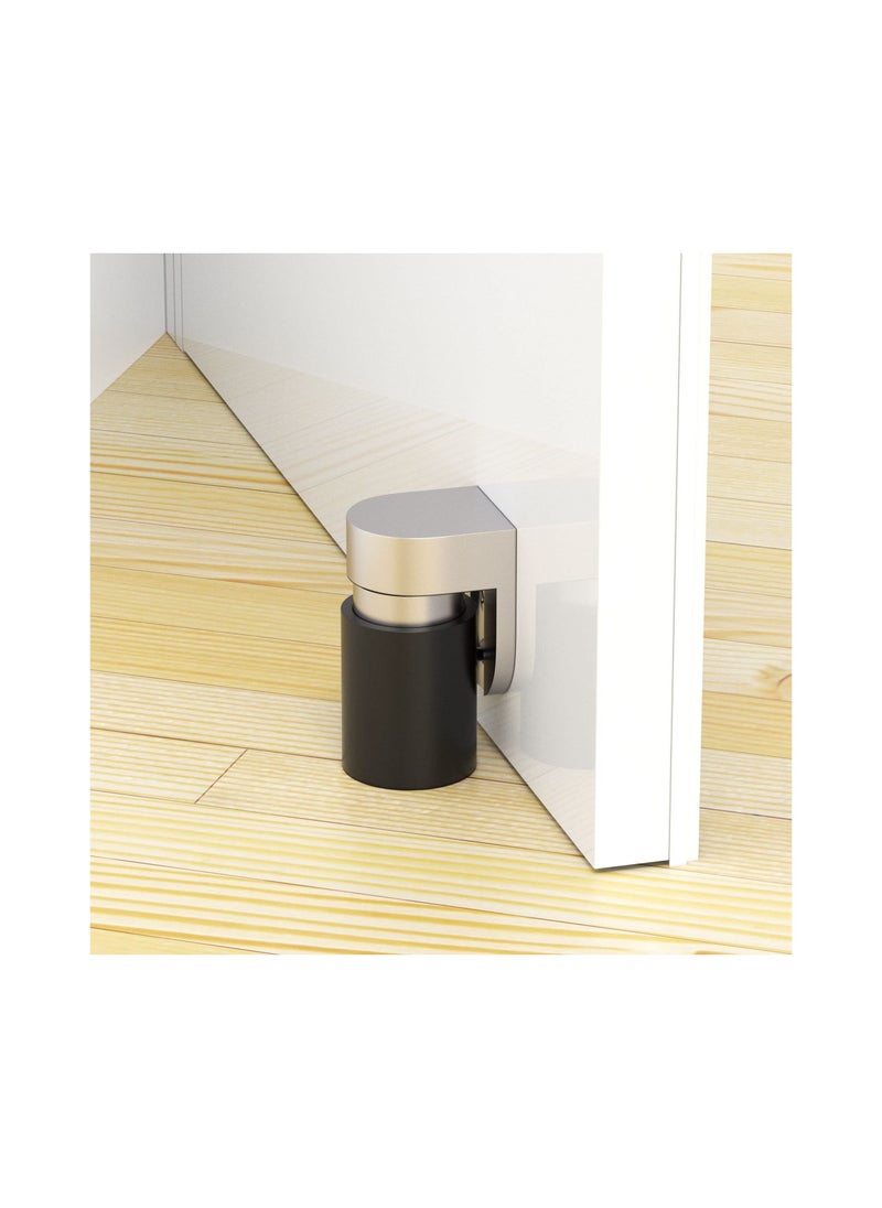 Cylindrical Floor Mount Door Stop Stainless Steel Heavy Duty Magnetic Stopper Height Adjustable Brushed Satin Holder Floor Mount Catch - Image 3