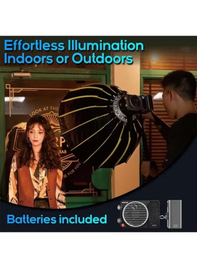 زيون مصباح فيديو LED Zhiyun MOLUS X100 Combo V2 المُحسّن [رسمي]، محمول 100 واط 2700 كلفن - 6500 كلفن، مؤشر تجسيد اللون 95+، مؤشر تجسيد اللون 97+، تحكم في السطوع عبر البلوتوث، إضاءة إخراج مستمر لإضاءة استوديو التصوير الفوتوغرافي - Image 4