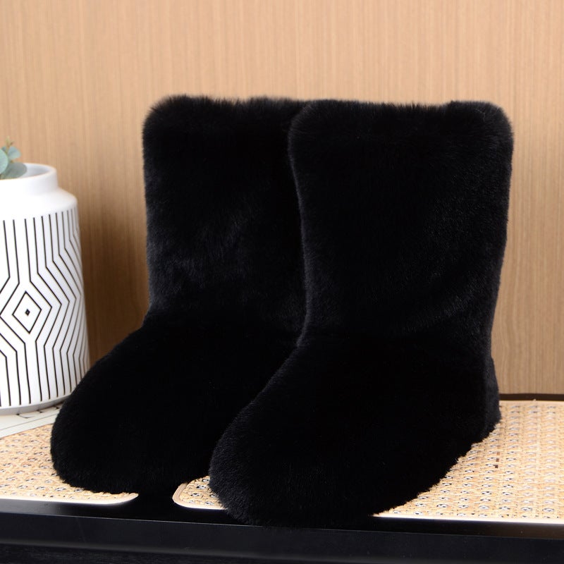 New Style Mao Mao Boots Winter High-Top Casual Snow Boots Imitation Rabbit Fur One Warm Mao Mao Boots - Image 4