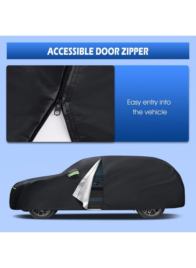 Migaven Car Cover Custom Fit for Audi Q5/SQ5 2009-2025, Migaven Waterproof Full Exterior Cover Sun Rain Protection with Door Zipper and Cotton Lining - Image 2