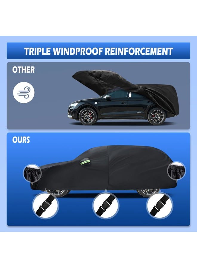 Migaven Car Cover Custom Fit for Audi Q5/SQ5 2009-2025, Migaven Waterproof Full Exterior Cover Sun Rain Protection with Door Zipper and Cotton Lining - Image 4