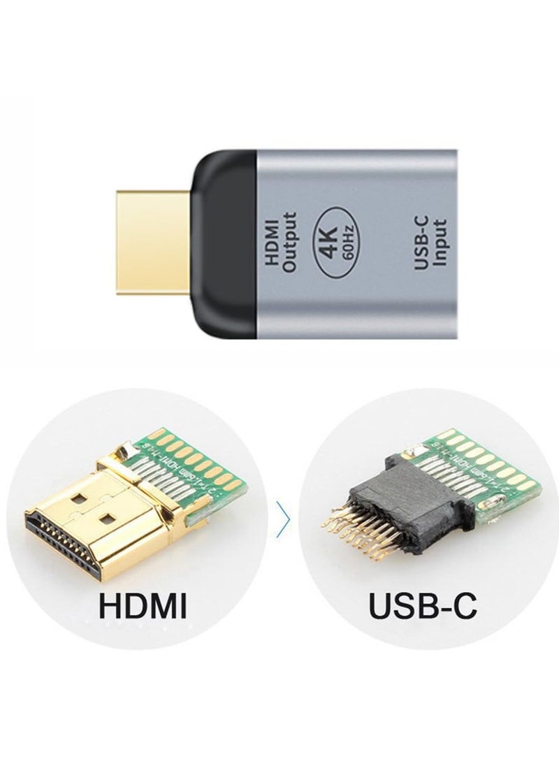 ماركة غير محددة USB C to HDMI Adapter, USB-C Type C Female Source to HDMI Sink HDTV Adapter, 4K 60hz 1080p,Suitable for Phone Laptop Tablet  - Image 3