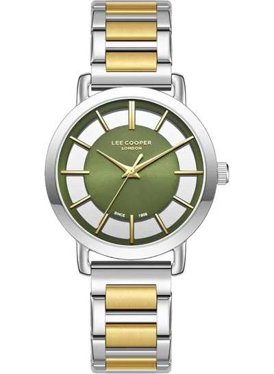 Lee Cooper LEE COOPER Women's 2035 Movement Watch, Analog Display and Metal Strap - LC08037.270, Silver