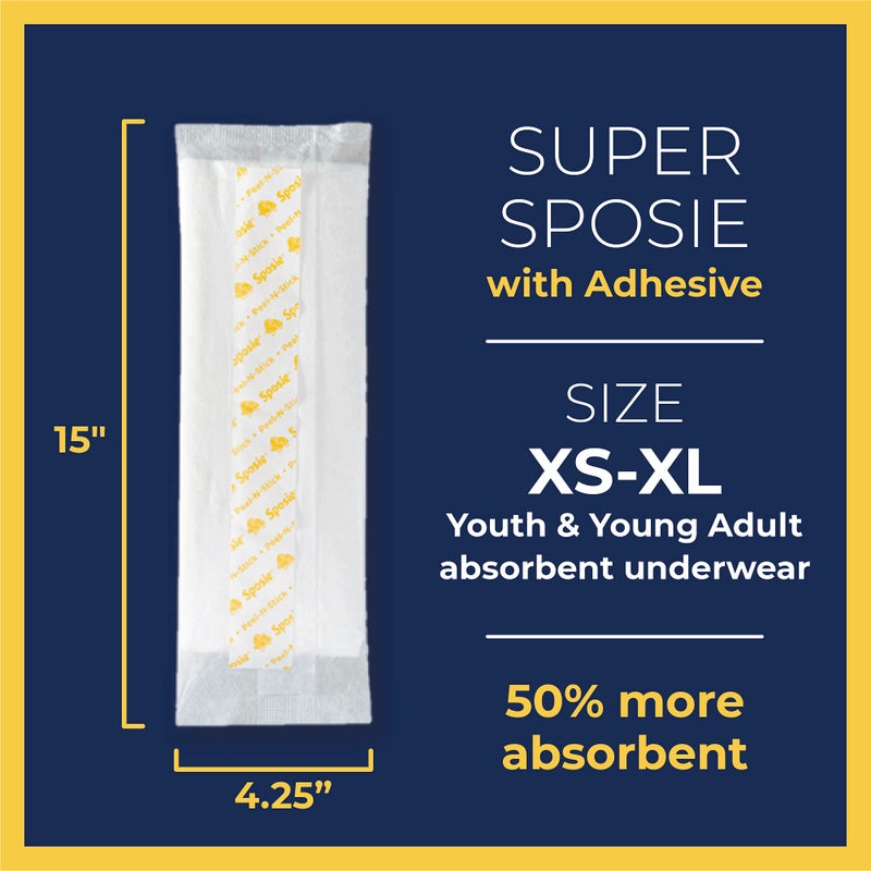Select Kids Super Sposie Booster Pads, Max Absorbency for Nighttime Diapers, Use with Overnight Diapers Size 5+ and Night time Pull ups, Incontinence Protection - Image 5