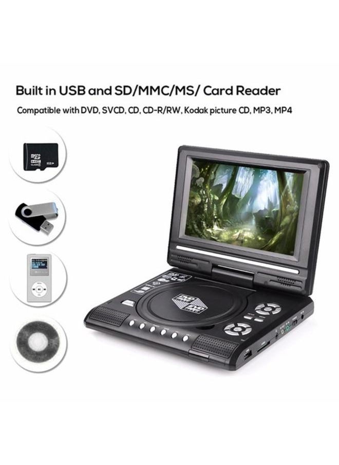 Direct Sale 7.8 Inch Portable DVD EVD Player With TV/FM/USB/game Function-Body Color:Black European Gauge