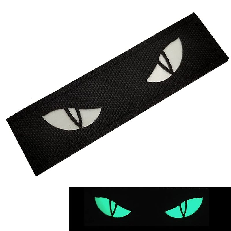 Glow in Dark Cat Eyes Patch Luminous Eagle Tactical Military Patch with Hook and Loop
