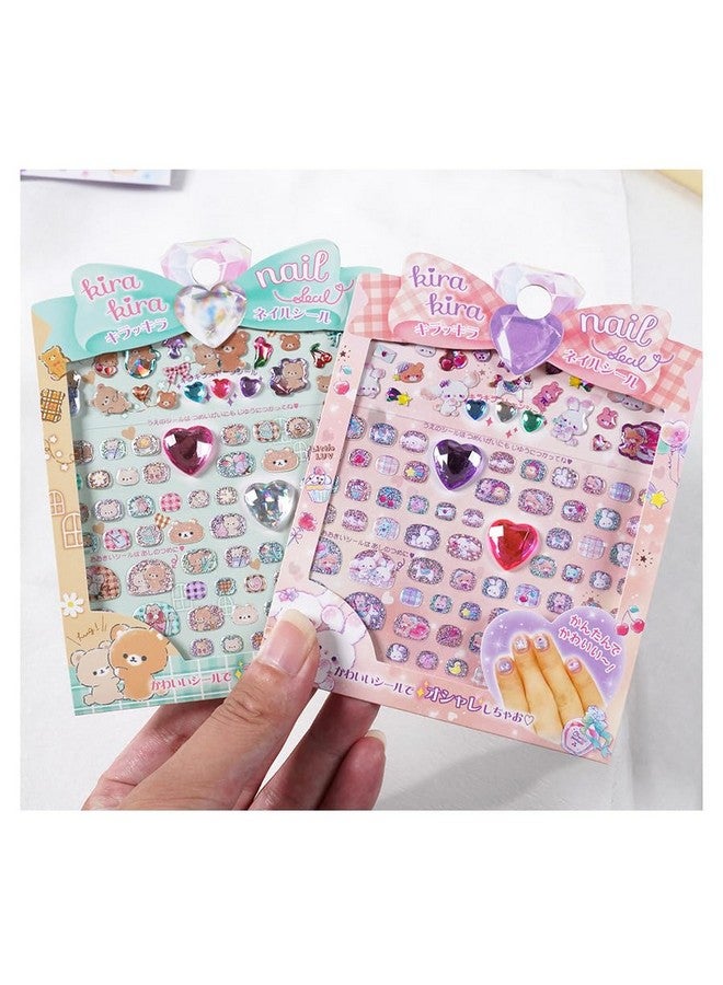 TEMSON Nail Stickers for Nail Art - 4 Sheets Self Adhesive DIY Nail Art Decoration, Nail Decorations Fashion Accessories for Girls, Mobile Backcover Sticker ForGirls(SL-AQN)(Pack of 4 Sheets) - Image 4