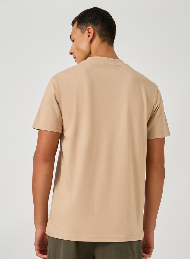 Styli Badge Detail Mock Neck Regular Fit T-Shirt - Image 4