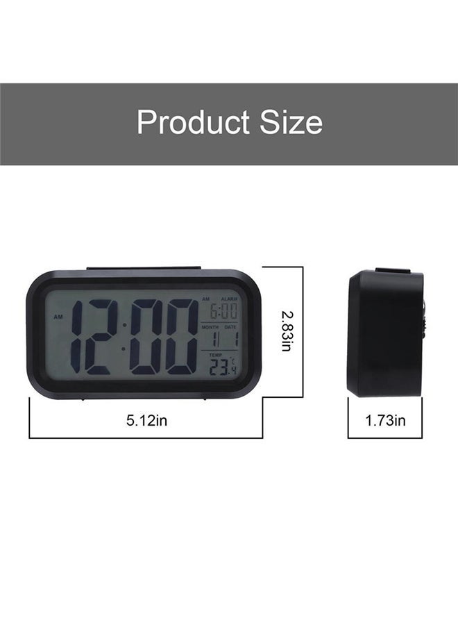 POLLEN LIFE LED Digital Table Alarm Clock Black 130 x 72 x 44mm - Image 2