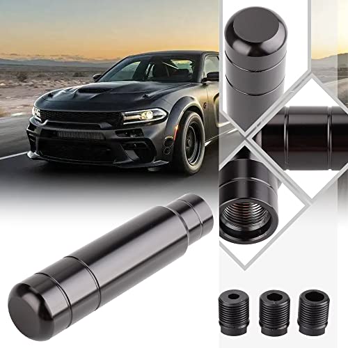 BARTOO Aluminum Alloy Heavy Weighted Shifter Knob, 5" Auto Gear Shift Knob, Car Gear Lever Stick Shifter Handle,with 3 Threaded Adapters M8 M10 M12,Fit Most Automatic Manual Vehicle (Black) - Image 2