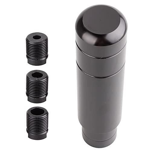 BARTOO Aluminum Alloy Heavy Weighted Shifter Knob, 5" Auto Gear Shift Knob, Car Gear Lever Stick Shifter Handle,with 3 Threaded Adapters M8 M10 M12,Fit Most Automatic Manual Vehicle (Black) - Image 5