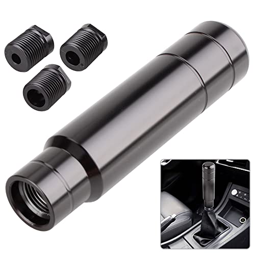 BARTOO Aluminum Alloy Heavy Weighted Shifter Knob, 5" Auto Gear Shift Knob, Car Gear Lever Stick Shifter Handle,with 3 Threaded Adapters M8 M10 M12,Fit Most Automatic Manual Vehicle (Black) - Image 3