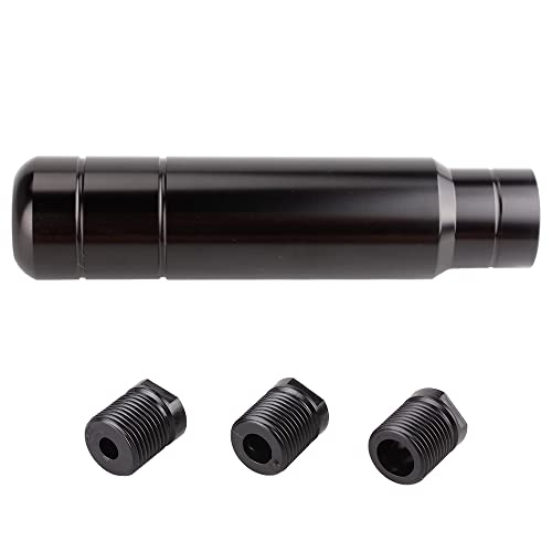 BARTOO Aluminum Alloy Heavy Weighted Shifter Knob, 5" Auto Gear Shift Knob, Car Gear Lever Stick Shifter Handle,with 3 Threaded Adapters M8 M10 M12,Fit Most Automatic Manual Vehicle (Black) - Image 4