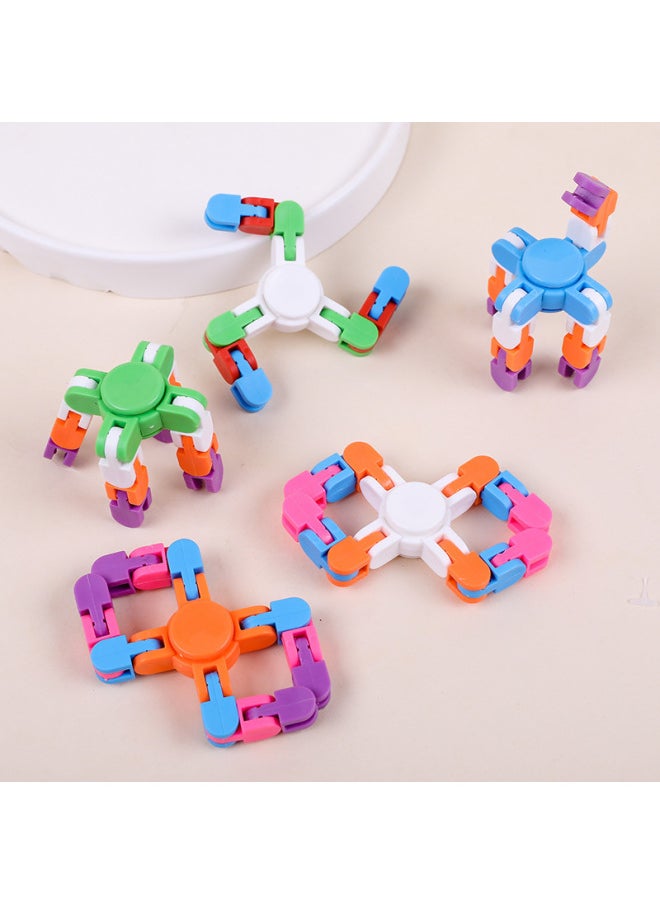 Generic - Creative Changeable Chain Three-claw Fingertip Gyro Leisure Decompression Toys Fingertip Rotating Deformation Gyro Wholesale-Color:Three Claws (mixed Colors) - Image 1