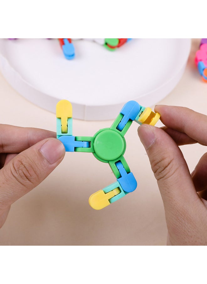 Generic - Creative Changeable Chain Three-claw Fingertip Gyro Leisure Decompression Toys Fingertip Rotating Deformation Gyro Wholesale-Color:Three Claws (mixed Colors) - Image 1