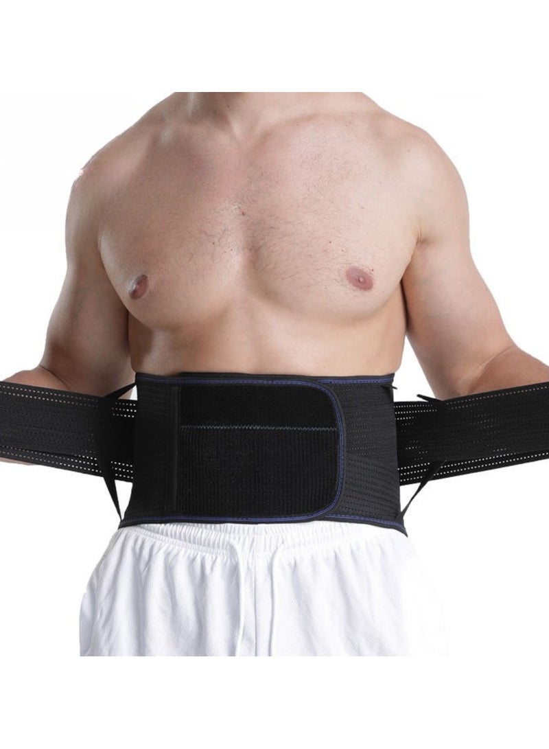 Endless Back Brace for Lower Back Pain Relief with 6 Support Stays – Adjustable Lumbar Support Belt | Breathable & Anti-Slip Back Support for Sciatica, Scoliosis, Herniated Disc | For Men & Women – Black - Image 2