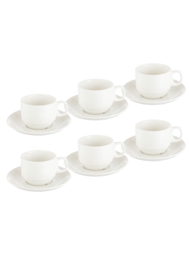 Safa ☕ Elegant coffee cup set for hospitality – 170ml capacity | Luxurious white design - Image 4