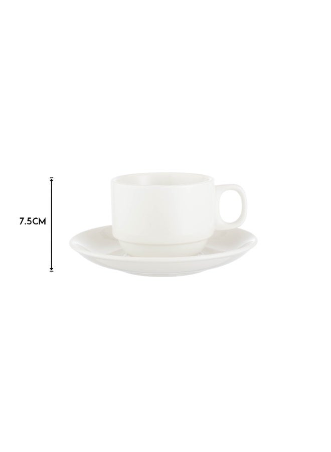 Safa ☕ Elegant coffee cup set for hospitality – 170ml capacity | Luxurious white design - Image 3