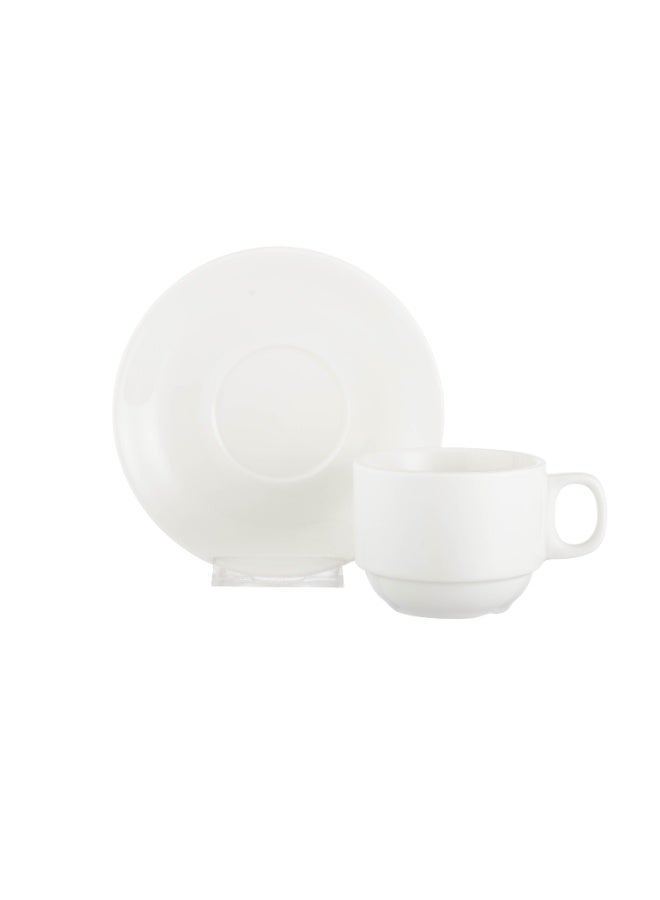 Safa ☕ Elegant coffee cup set for hospitality – 170ml capacity | Luxurious white design - Image 2