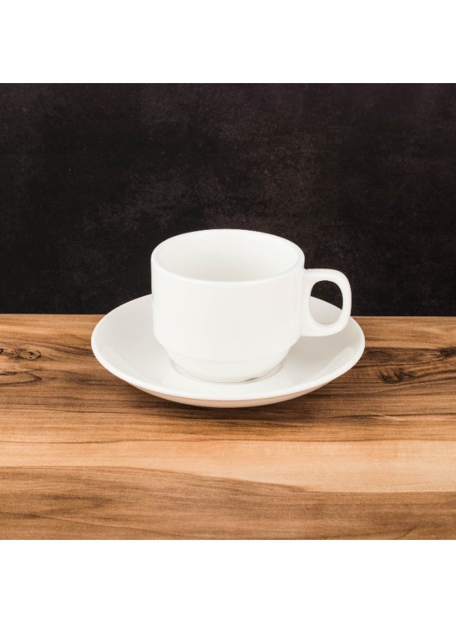 Safa ☕ Elegant coffee cup set for hospitality – 170ml capacity | Luxurious white design - Image 1