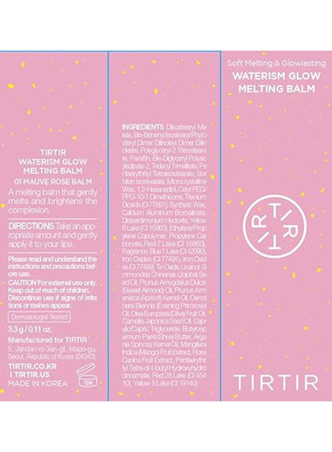 TIRTIR Waterism Glow Melting Balm 01 Mauve Rose - Image 2