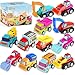 Atiger Easter Basket Stuffers for Kids Egg Fillers 12pcs Pull Back Cars Truck Vehicles Set for Boys Girls Mini Assorted Construction Vehicle Toy Party Favors Potty Training Reward for Kids - Image 2
