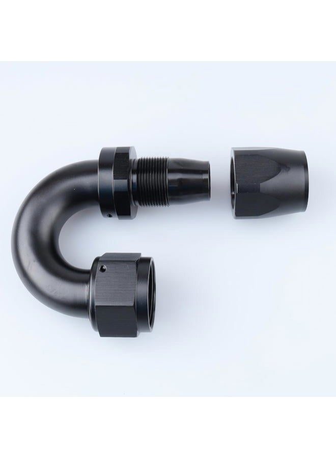 AC PERFORMANCE 180 Degree -16 AN Female to AN16 Swivel Seal Hose End Oil Fuel Line Fitting Adapter Aluminum Black - Image 4